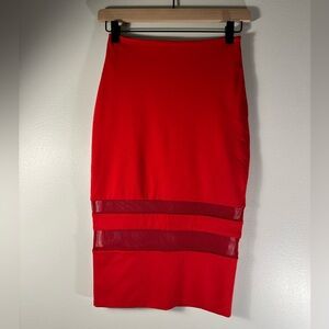 NWT T by Alexander Wang Red Pencil Skirt